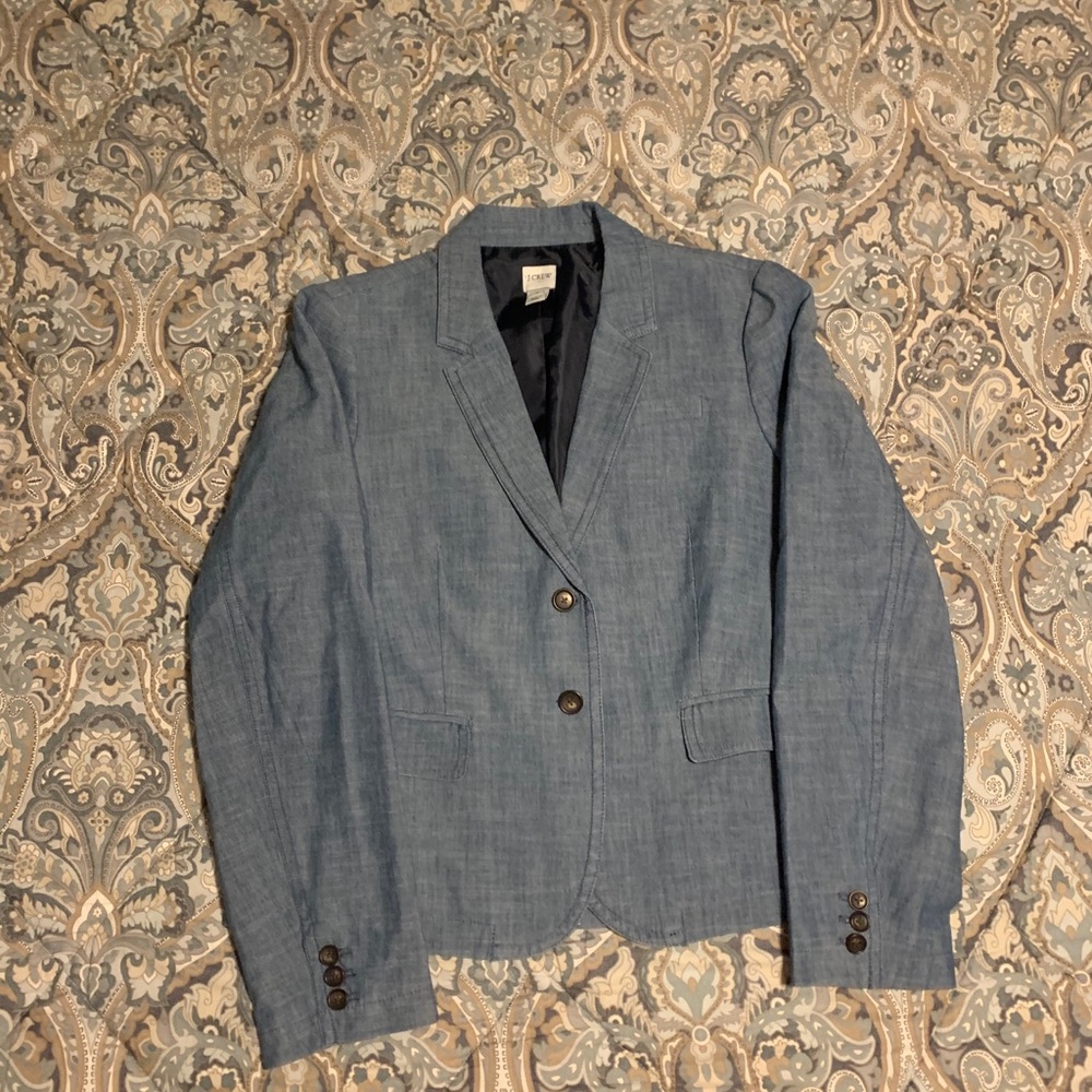 J Crew Chambray Jacket, Size 14.